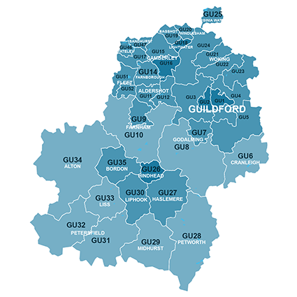 Guildford Map (House Sale Data)